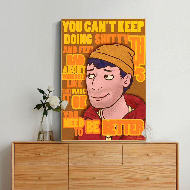 Bojack Print Anime Classic Vintage Posters Vintage Room Home Bar Cafe Decor Decor Art Wall Stickers 4 - Bojack Horseman Store